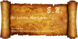 Brichta Mariann névjegykártya